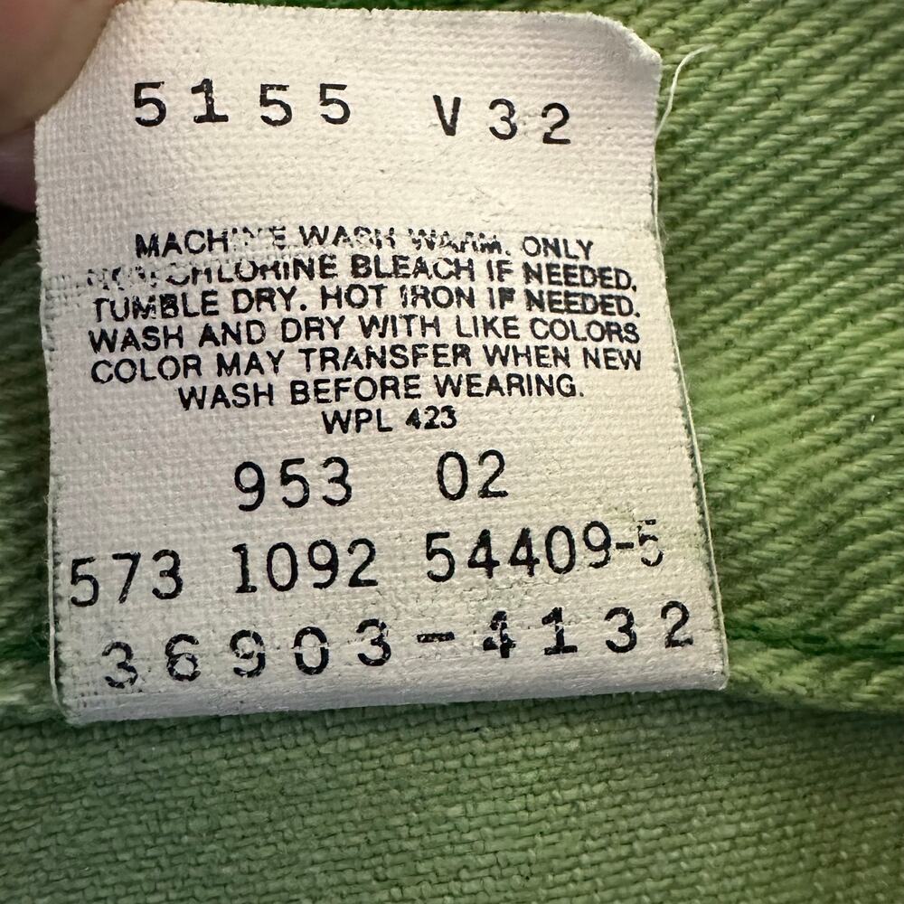 Womens VTG 90s Levis 900 Series Green Denim Jeans Bermuda Hi Rise Cotton USA 14 - Picture 7 of 7